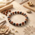 Premium 8MM Natural Karungali and 5 Mukhi Rudraksha Bracelet for Men & Women