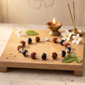 Luxury Karungali Rudraksha Bracelet 7MM – Natural Wooden Beads for Positive Energy & Spiritual Wellness
