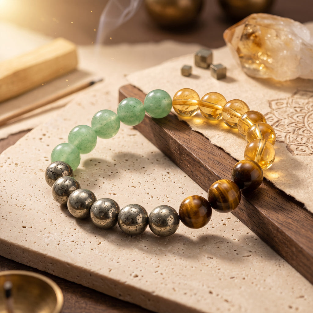 Money Magnet Bracelet 8MM – Crystal Bead Wealth & Prosperity Bracelet for Men & Women