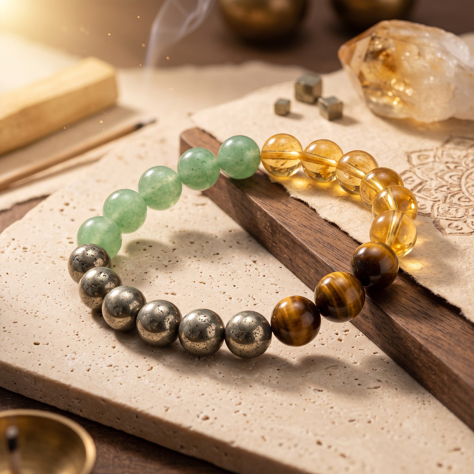 Money Magnet Bracelet 8MM – Crystal Bead Wealth & Prosperity Bracelet for Men & Women